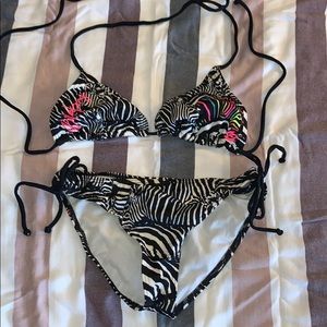 Billabong Zebra Bikini Top & Bottom XS